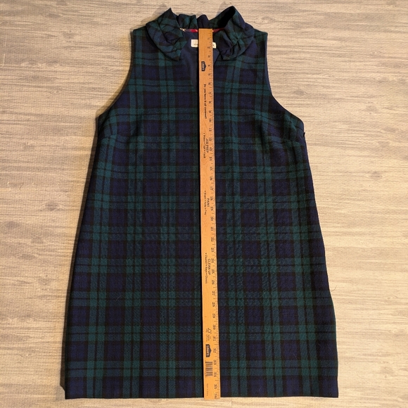 VINEYARD VINES |‎ Plaid Meredith Midi Dress Sleeveless Ruffle Neck Preppy Sz 16 - Picture 6 of 11